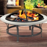 Vatra de foc rotunda Acapulco, 75 x 45 cm, otel, 1068